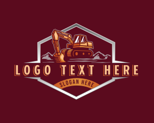 Excavator Construction Quarry logo