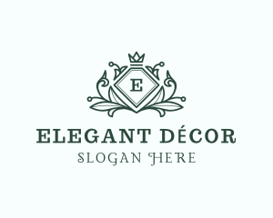 Elegant Crown Heraldry logo design