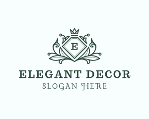 Elegant Crown Heraldry logo design