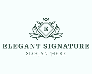 Elegant Crown Heraldry logo design