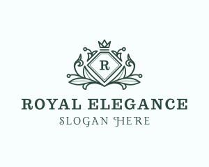 Elegant Crown Heraldry logo design