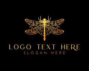 Golden Dragonfly Decoration  logo