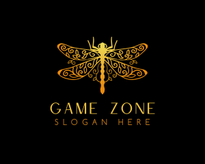 Golden Dragonfly Decoration  logo
