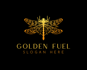 Golden Dragonfly Decoration  logo design