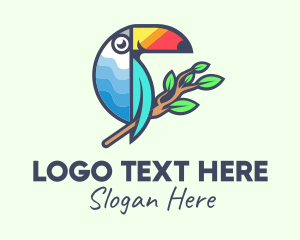 Wild Perched Toucan logo