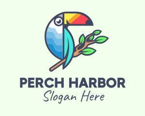 Wild Perched Toucan logo