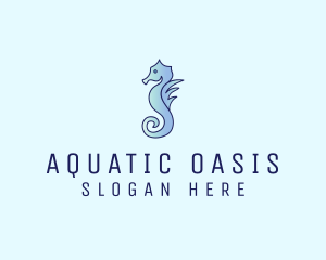 Gradient Aquatic Seahorse  logo design