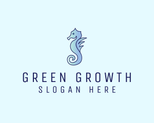 Gradient Aquatic Seahorse  logo design