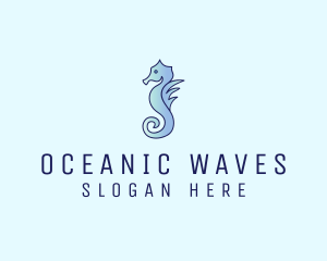 Gradient Aquatic Seahorse  logo design