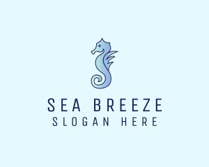 Gradient Aquatic Seahorse  logo design