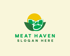 Vegan Meat Food  logo design