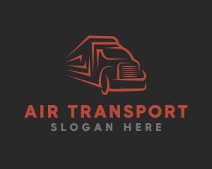 Minimalist Line Truck logo design