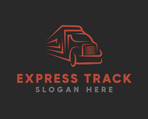 Minimalist Line Truck logo design