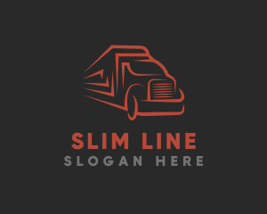 Minimalist Line Truck logo design