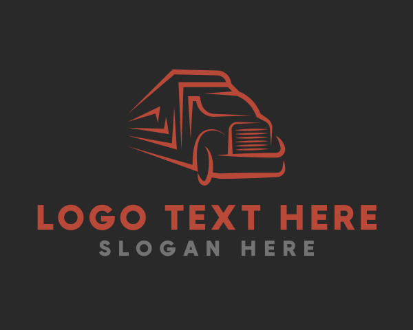 Minimalist Line Truck logo