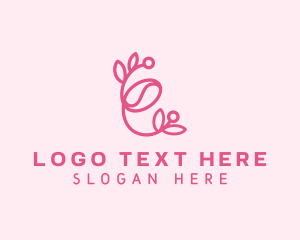 Floral Coffee Letter E logo