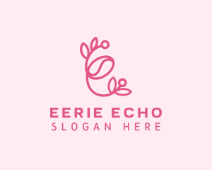 Floral Coffee Letter E logo design