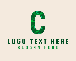 Emerald Elegant Letter C logo