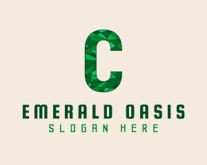Emerald Elegant Letter C logo