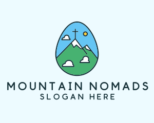 Egg Mountain Cross  logo design