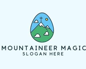 Egg Mountain Cross  logo design