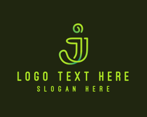 Modern Digital Letter J logo