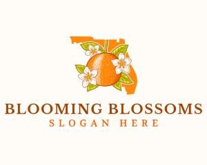 Florida Orange Blossom Fruit logo design