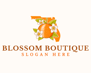 Florida Orange Blossom Fruit logo design