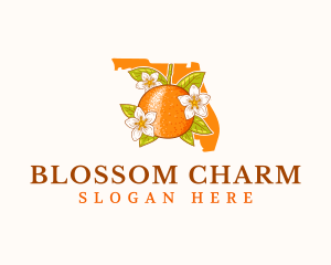 Florida Orange Blossom Fruit logo design