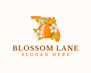 Florida Orange Blossom Fruit logo design