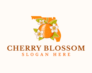 Florida Orange Blossom Fruit logo design