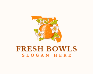 Florida Orange Blossom Fruit logo design