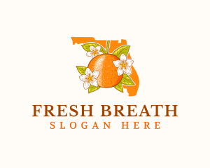 Florida Orange Blossom Fruit logo design