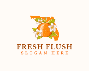 Florida Orange Blossom Fruit logo design