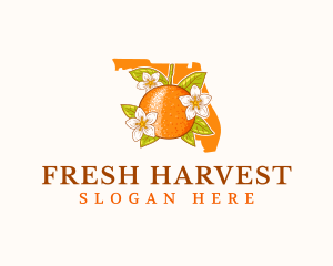 Florida Orange Blossom Fruit logo design