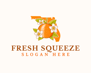 Florida Orange Blossom Fruit logo design