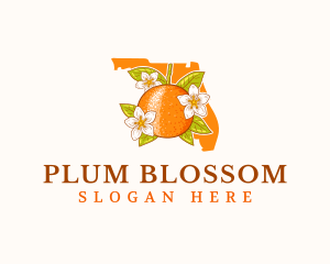 Florida Orange Blossom Fruit logo design