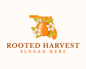 Florida Orange Blossom Fruit logo design