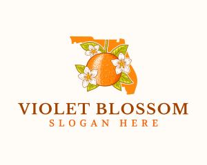 Florida Orange Blossom Fruit logo design