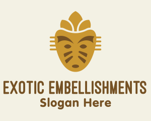 Golden Mayan Mask logo design