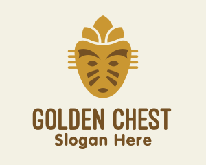 Golden Mayan Mask logo design