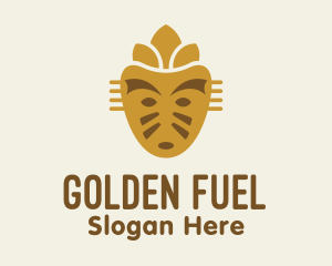 Golden Mayan Mask logo design