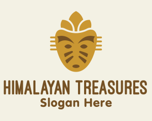 Golden Mayan Mask logo design