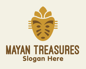 Golden Mayan Mask logo