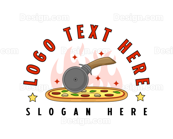 Pizza Cutter Diner Logo