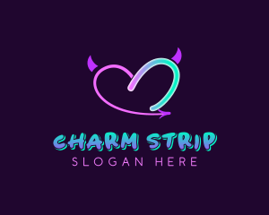 Devil Heart Stripper logo design