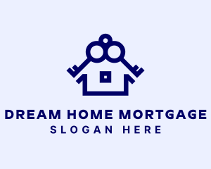 Blue Mortgage Key logo