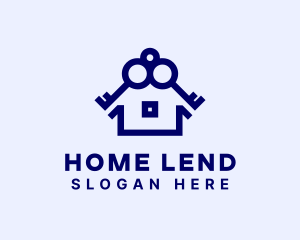 Blue Mortgage Key logo