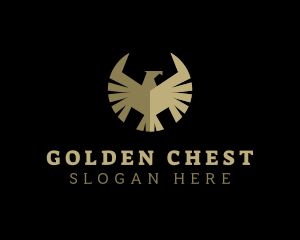 Golden Falcon Bird logo design