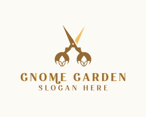 Flower Scissor Gardening logo design